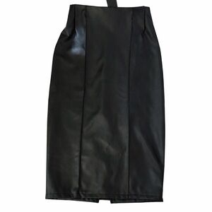 BOLD elements Black Pencil Skirt faux leather